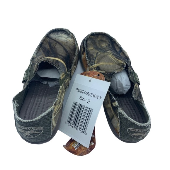 New Duck Dynasty Commander Kid Camo Camouflage Loafers Shoes Real Tree New In Bo - Picture 4 of 5